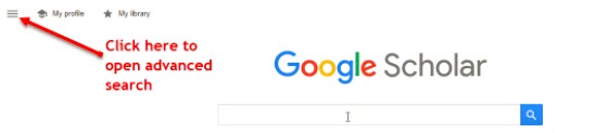 Google Scholar Advanced
