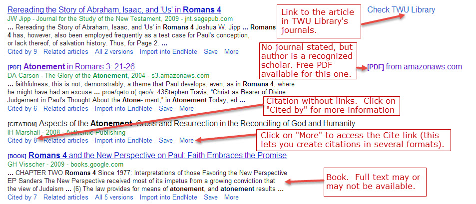Google Scholar Results